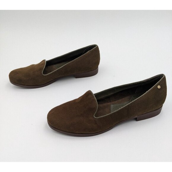 Bass Women's Flats Size 9 M Green Faux Suede Loafer Ballet - Picture 7 of 12